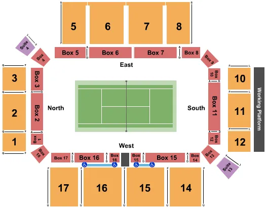 seating chart for The Wake Forest Tennis Center - Tennis - eventticketscenter.com